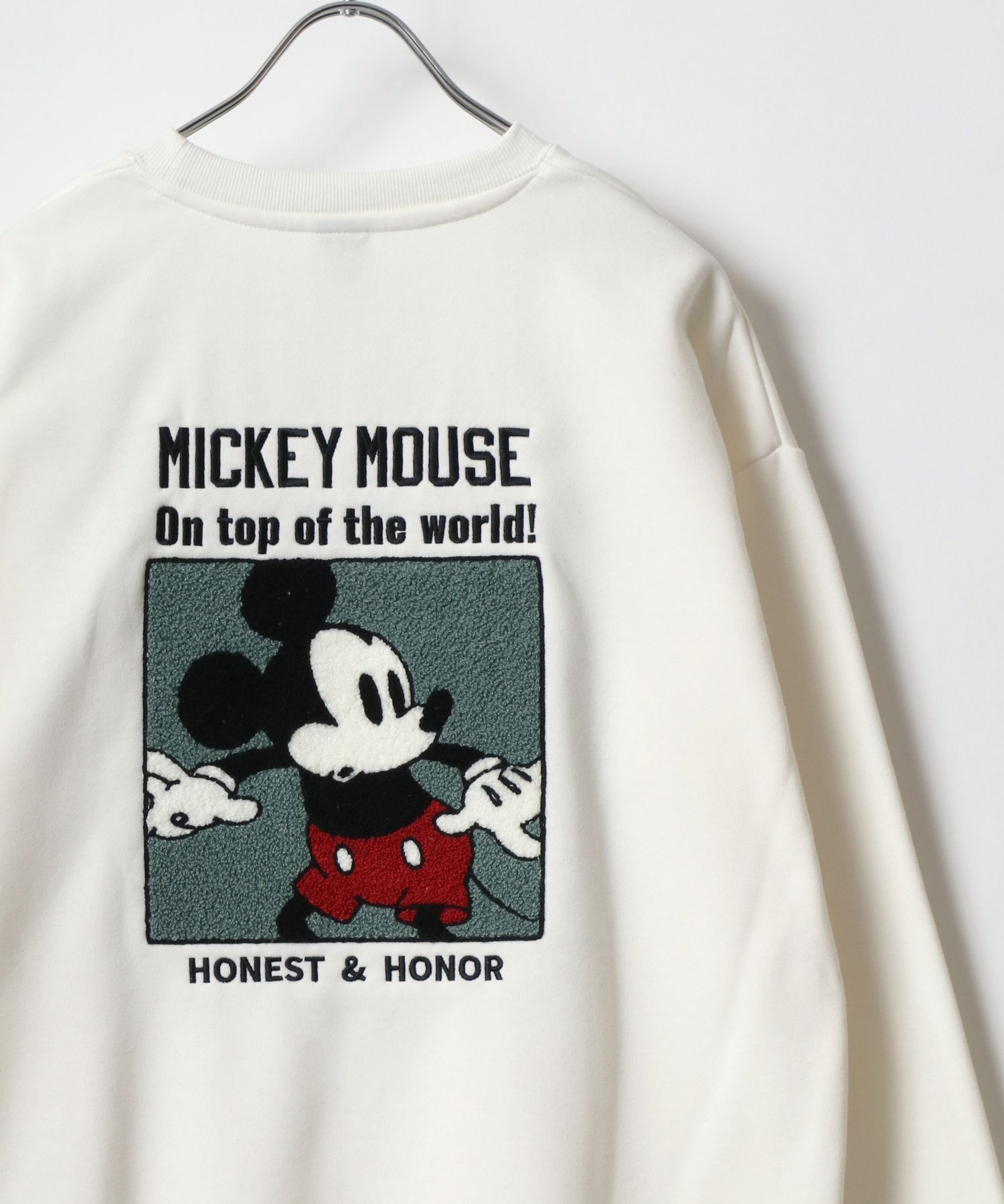 【SALE／2%OFF】Disney トレーナー メンズ スウェット オーバーサイズ 古着風 マルカワ トップス スウェット・トレーナー ブラウン ブルー グリーン ホワイト ブラック グレー【送料無料】のサムネイル