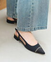 【SALE/30%OFF】LE TALON ポインテッドトゥキャップチェーンスリングバック ルタロン シューズ・靴 その他のシューズ・靴 ピンク ブラック ブラ...