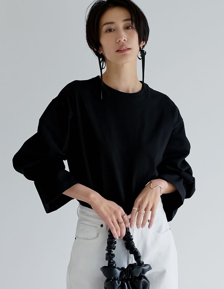 Re:EDIT キャンディースリーブ天竺プルオーバー リエディ トップス カットソー・Tシャツ ホワイト ブラック ベージュ グレー【送料無料】 stylife-14907094 Rakuten Fashion パッケージ画像