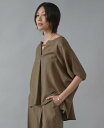 【SALE/10%OFF】Liesse 《 定番 》トリアセ混スキッパードルマンブラウス リエス トップス シャツ・ブラウス ブラック カーキグリーン ベージュ【送料無料】