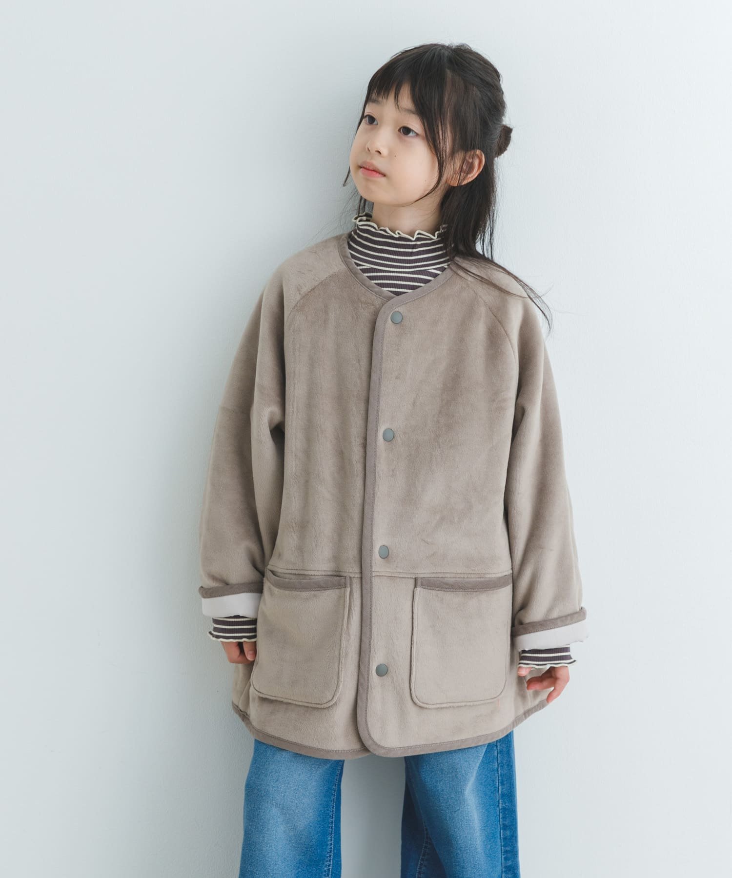 【SALE／15%OFF】URBAN RESEARCH DOORS リバーシブルフリースコート(KIDS) アーバンリサーチドアーズ ジャケット・アウター その他のジャケット・アウター グレー【送料無料】