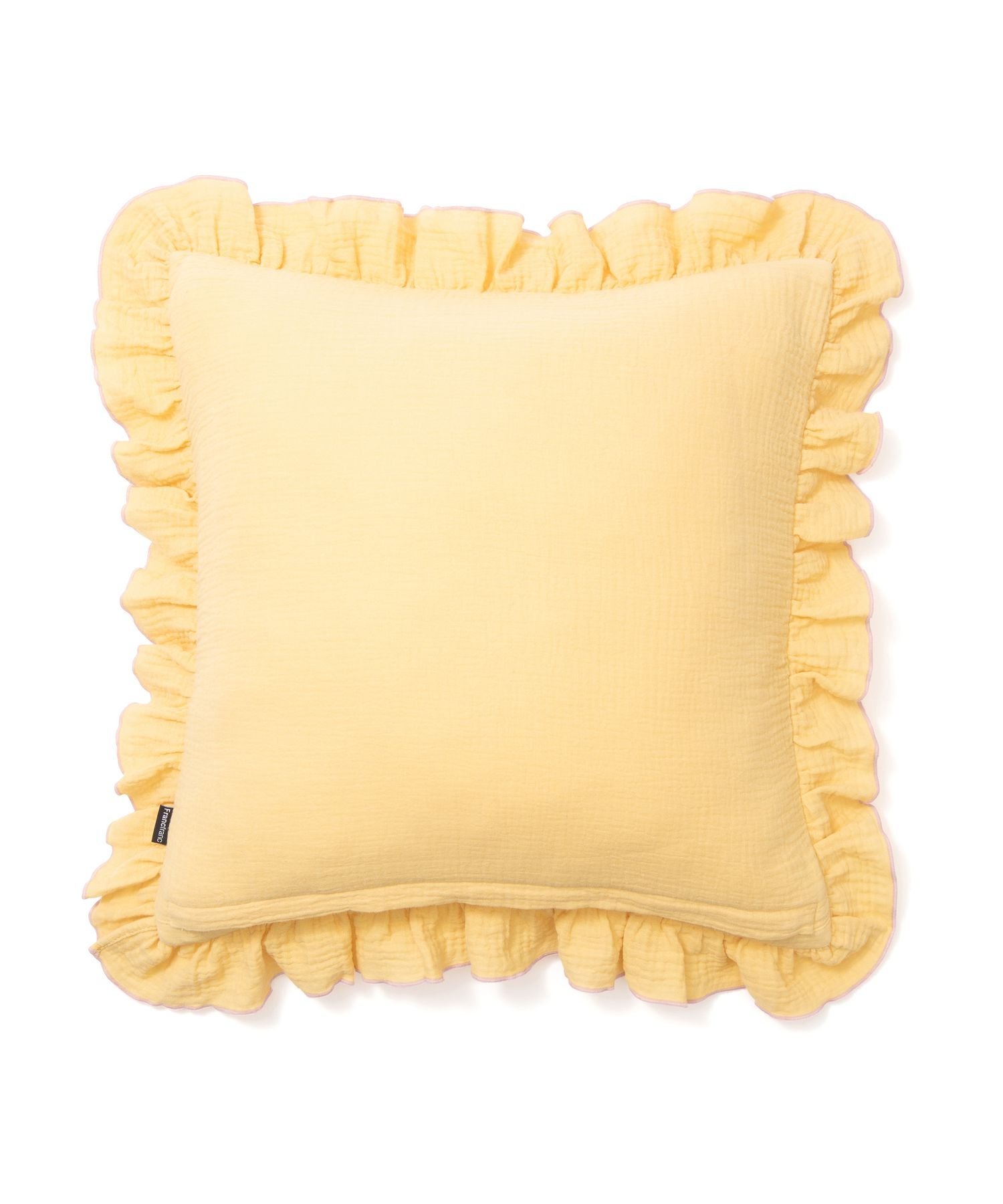 【SALE／44%OFF】Francfranc EMBフラワーフリル クッションカバー 450*450 イエロ...