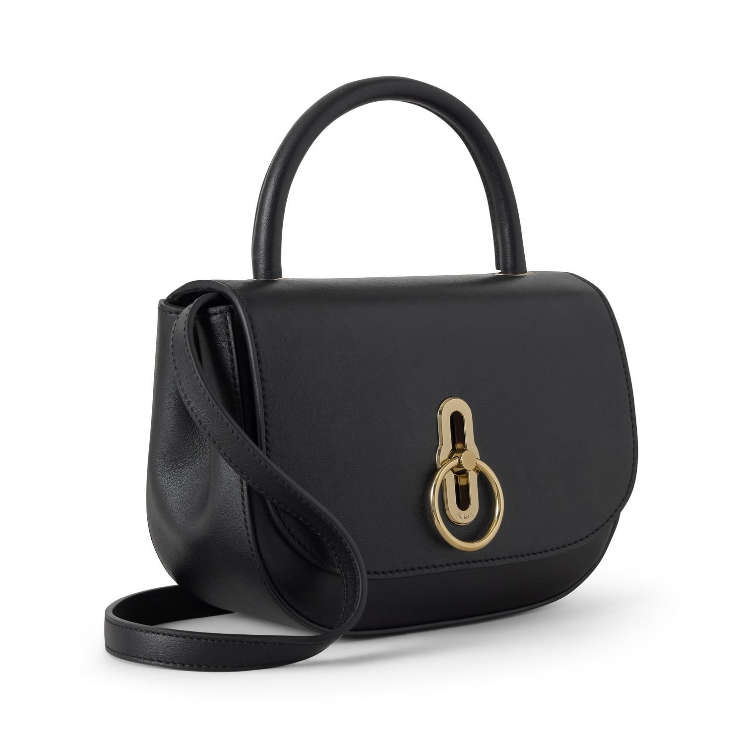 Mulberry 【マルベリー公式】スモール アンバリー トップハンドル マルベリー バッグ ハンドバッグ ブラック【送料無料】