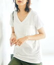 【SALE/10%OFF】GeeRA 裾ギャザー美ラインVネックTシャツ ジーラ トップス カットソー・Tシャツ ブラック レッド ホワイト ブラウン カーキグ...