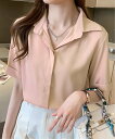 【SALE/30%OFF】Dewlily 【Dewlily】半袖ゆったりブラウス アミュレット トップス シャツ・ブラウス ブルー ピンク ホワイト ベージュ ブラック【送料無料】