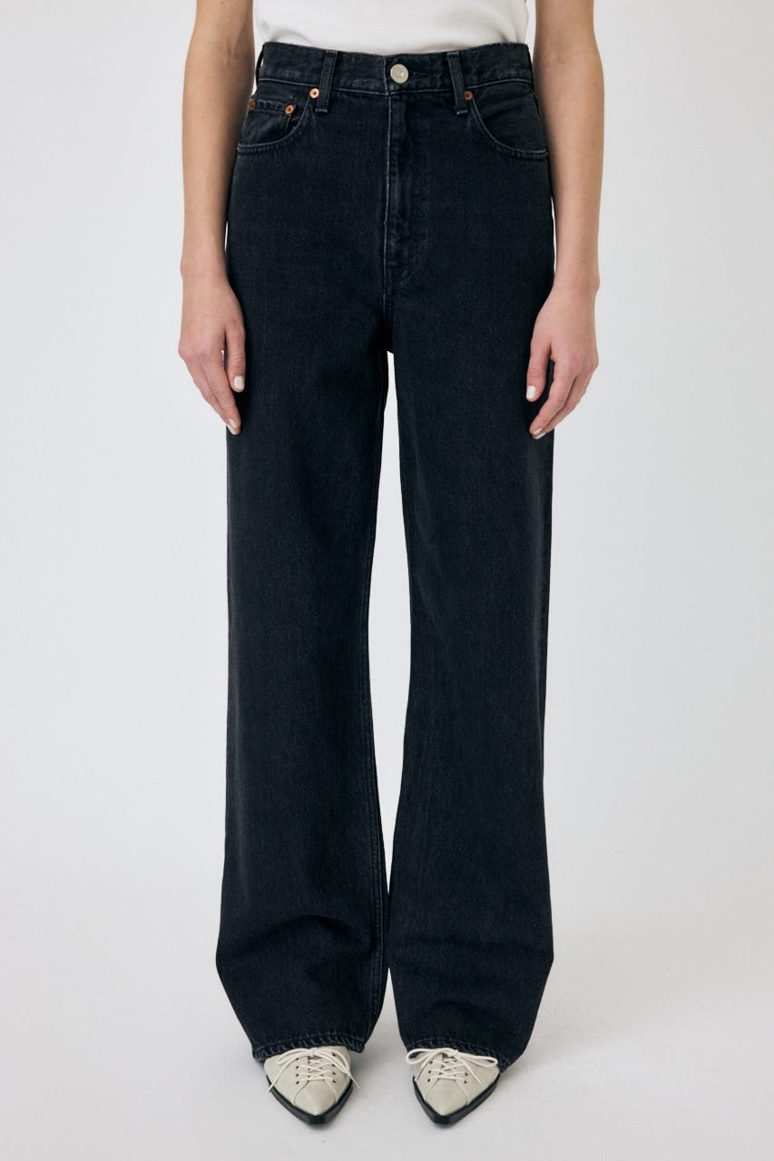 MOUSSY HW 90S BLK STRAIGHT マウジー パンツ ジーンズ・デニムパンツ ブラック【送料無料】のサムネイル