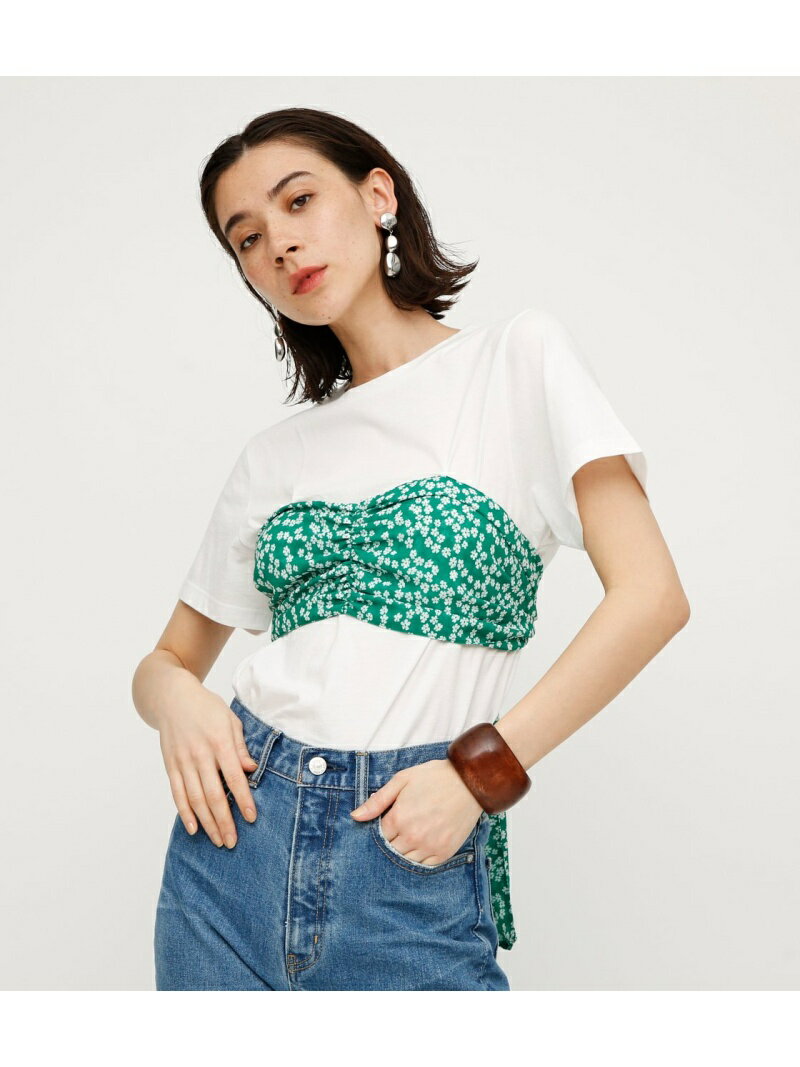 【SALE／60%OFF】SLY VERONIKA DOTS DOCKING T/SH スライ トップス カットソー・Tシャツ ホワイト ブラックのサムネイル