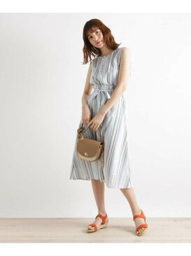【SALE/24%OFF】grove マルチストライプセットアップ グローブ カットソー アンサンブル/ツインセット ブラウン ブルー【送料無料】