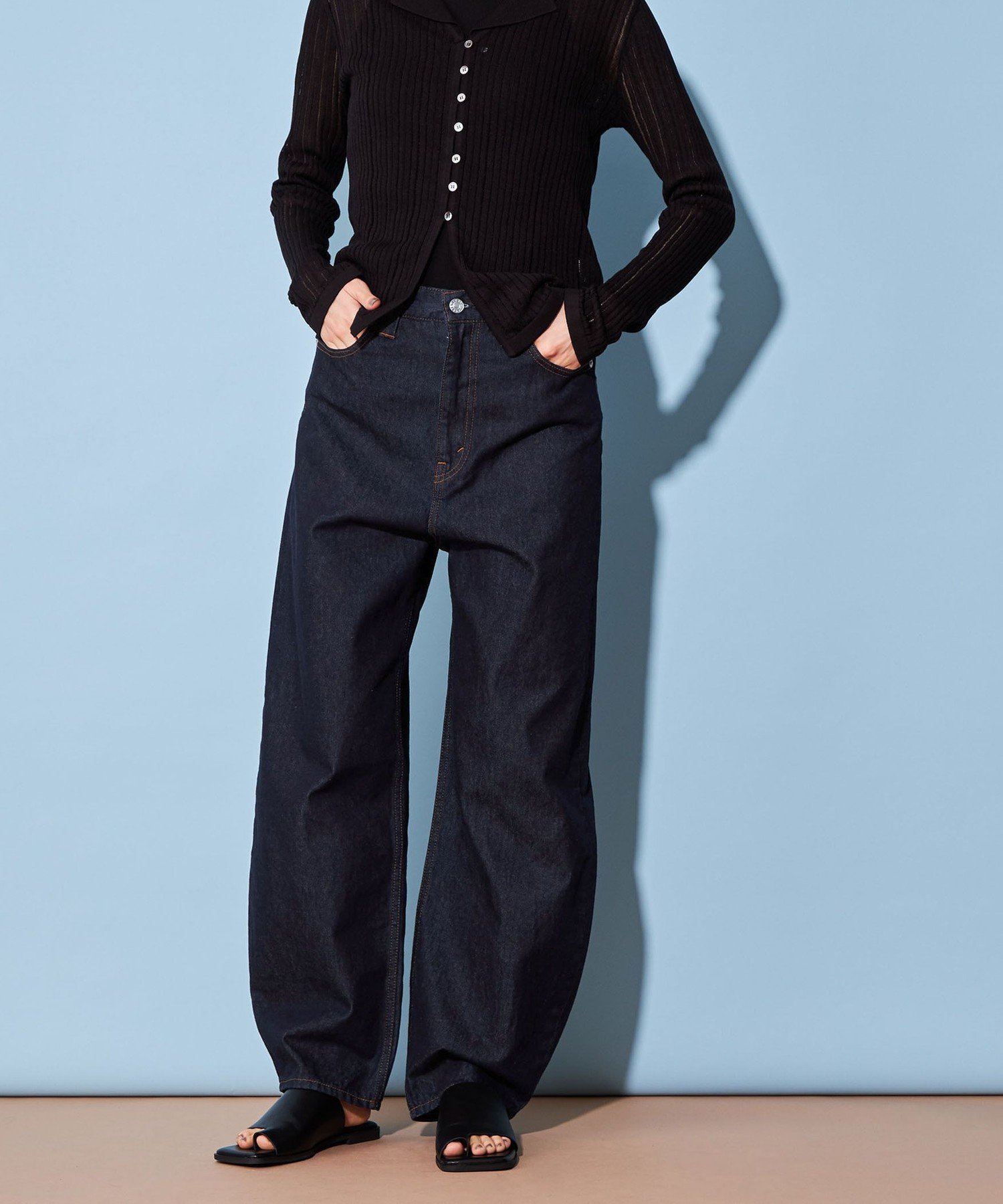 CITEN ＜CITEN＞バルーンデニム シテン パンツ ジーンズ・デニムパンツ ブラック ネイビー ブルー【送料無料】のサムネイル