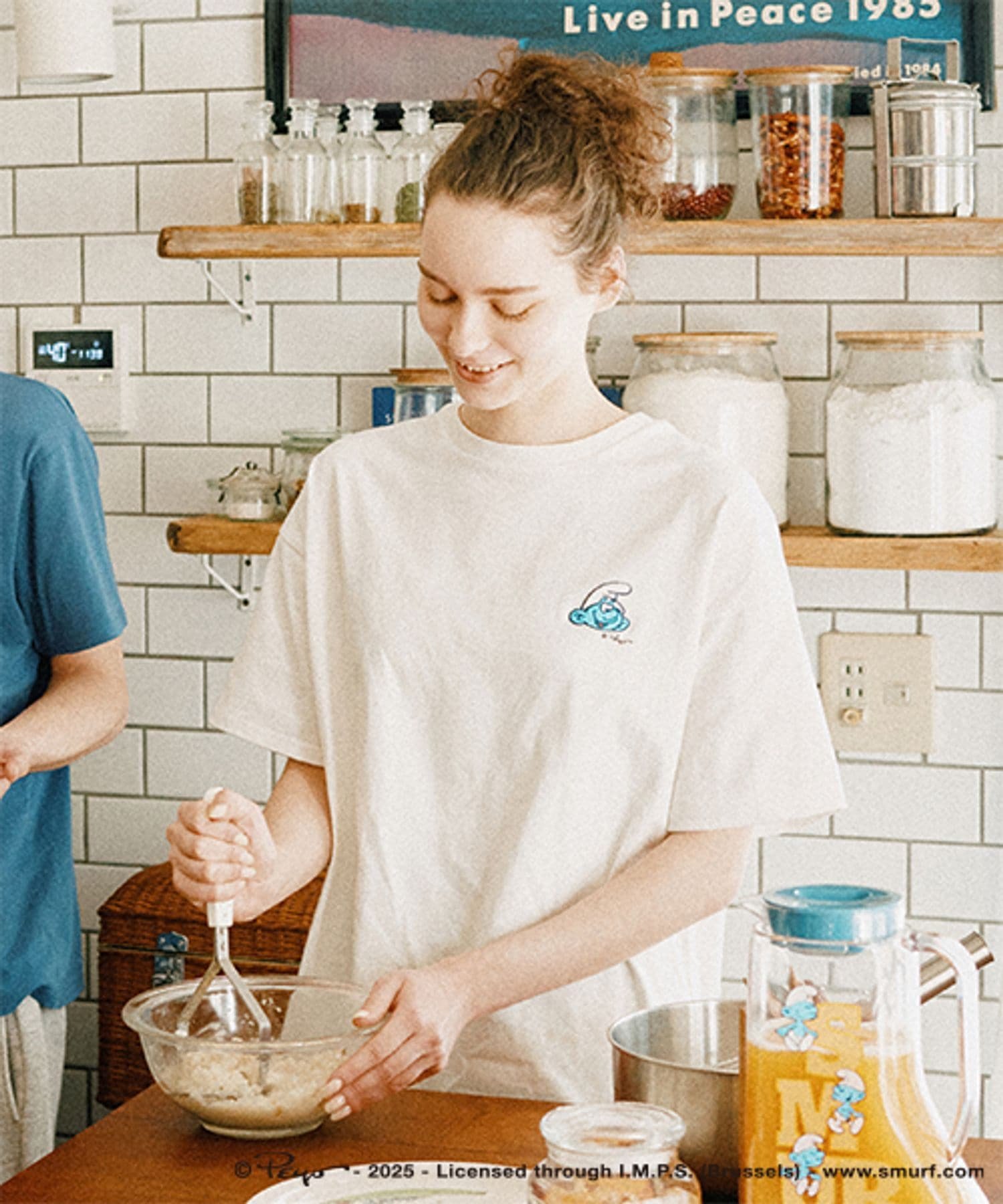 【SALE／50%OFF】studio CLIP ロゴ刺繍Tシャツ[スマーフコラボ] スタディオクリップ トップス カットソー・Tシャツ ホワイト グレーのサムネイル