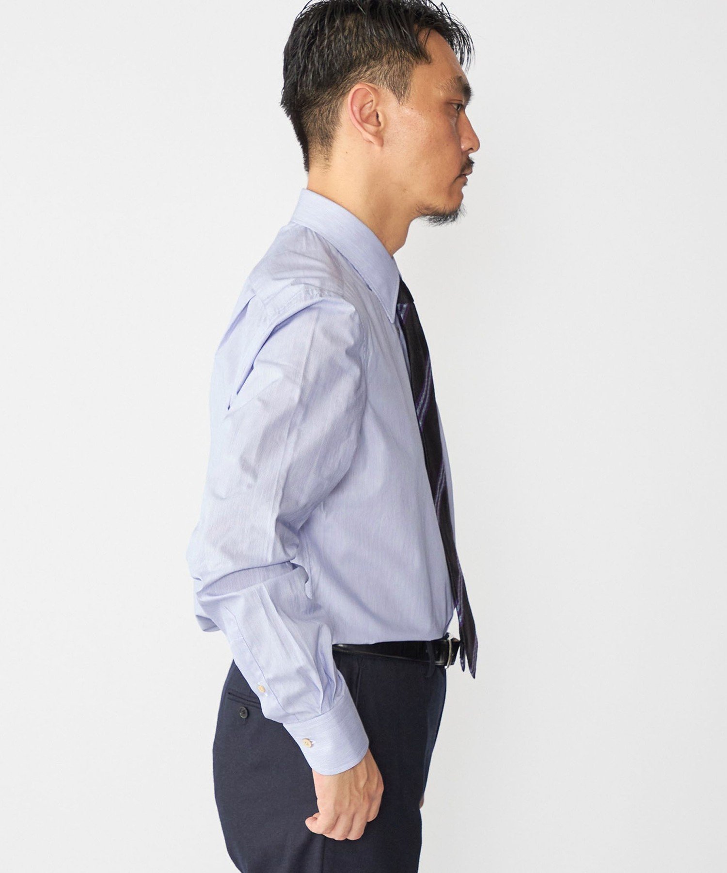 SHIPS MEN 【SHIPS別注】Errico Formicola: DALIO ヘアライン ストライプ シャツ シップス トップス シャツ・ブラウス【送料無料】