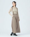 BEAMS HEART WOMEN サスペンダー付き ハイウエストパンツ ビームス ハート パンツ その他のパンツ グレー グリーン【送料無料】