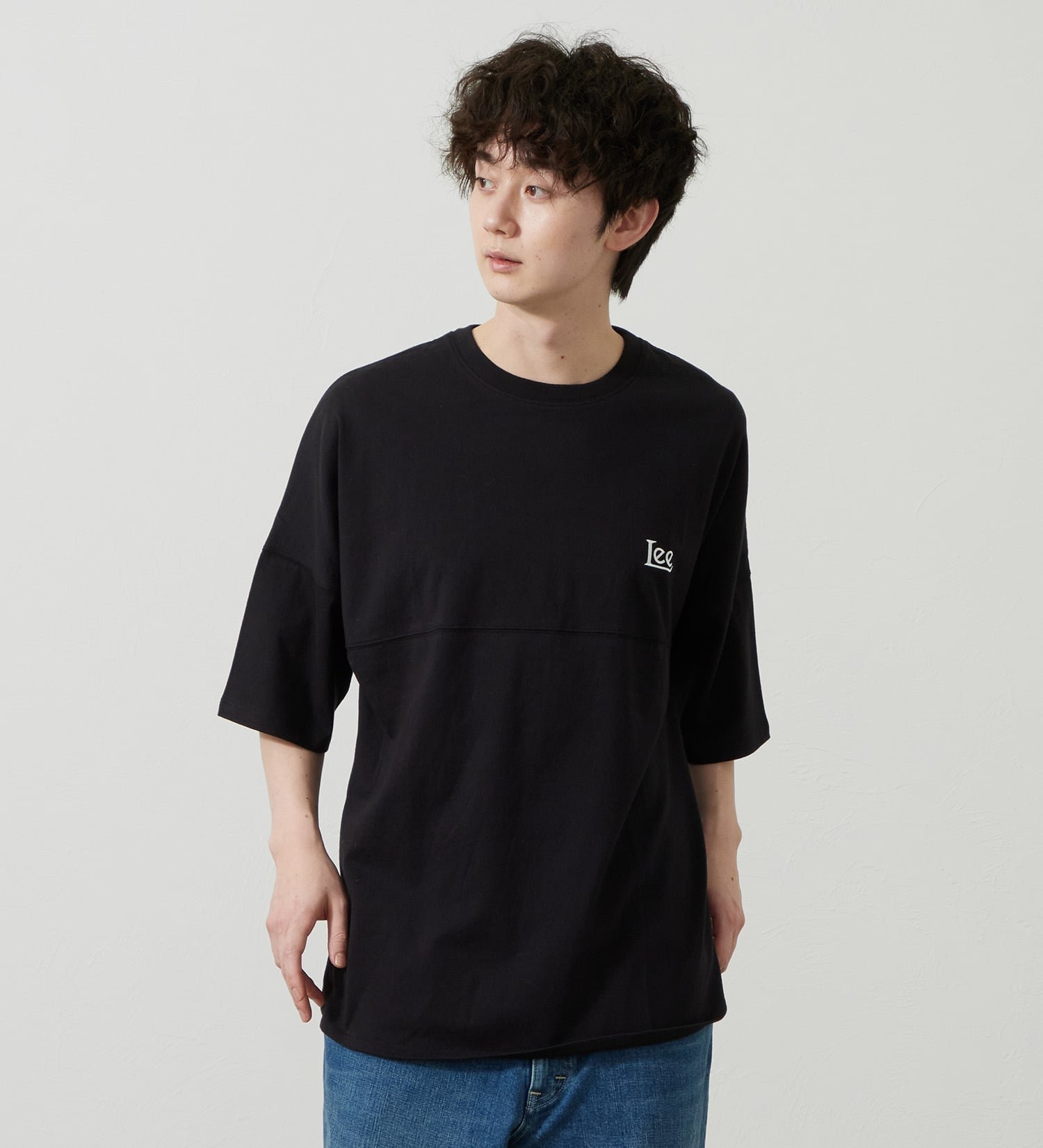 Lee Lee ラウンドヘムTシャツ エドウインオンラインモール トップス カットソー・Tシャツ ホワイト ブラック【送料無料】