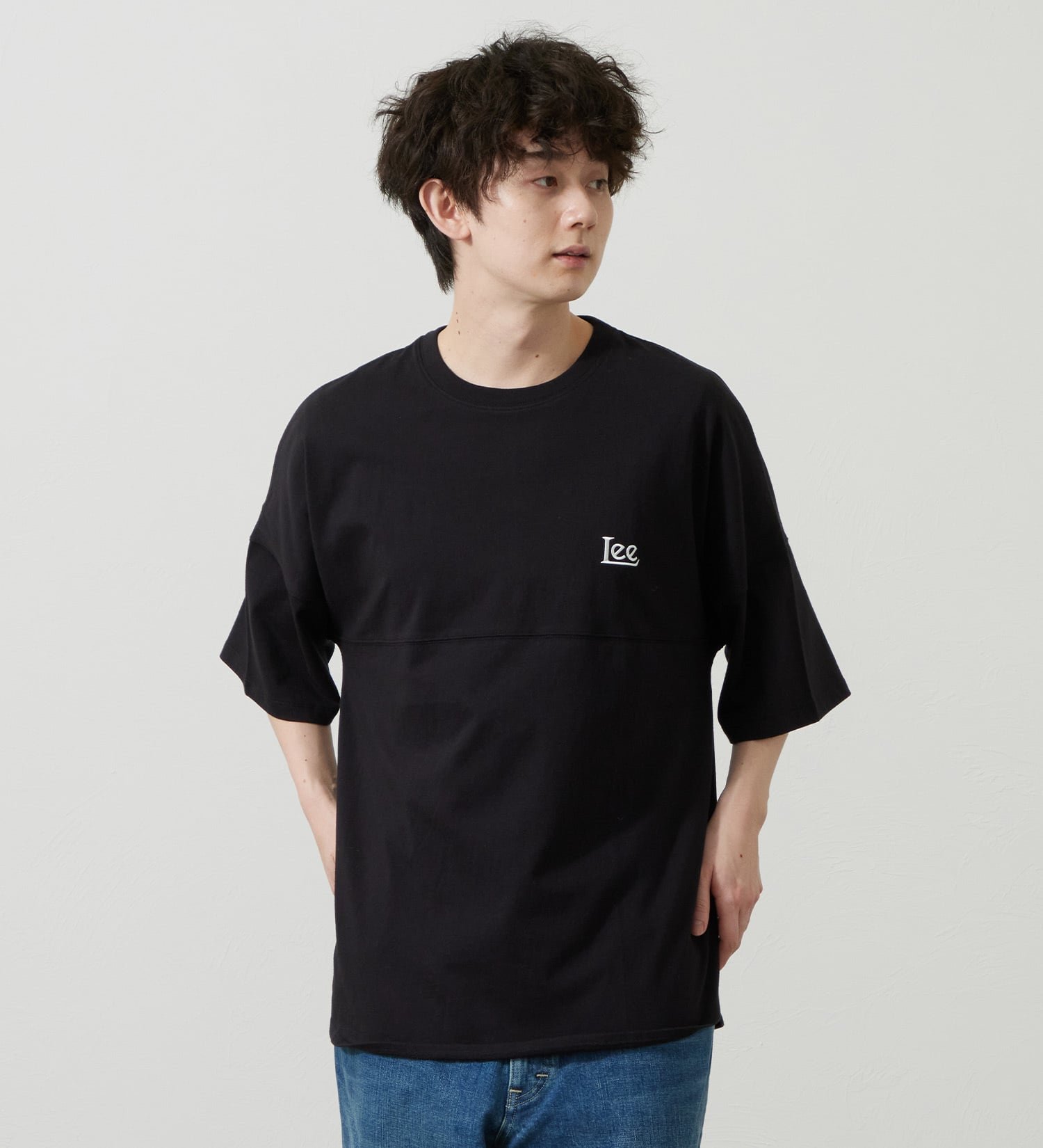 Lee ラウンドヘムTシャツ エドウインオンラインモール トップス カットソー・Tシャツ ホワイト ブラック