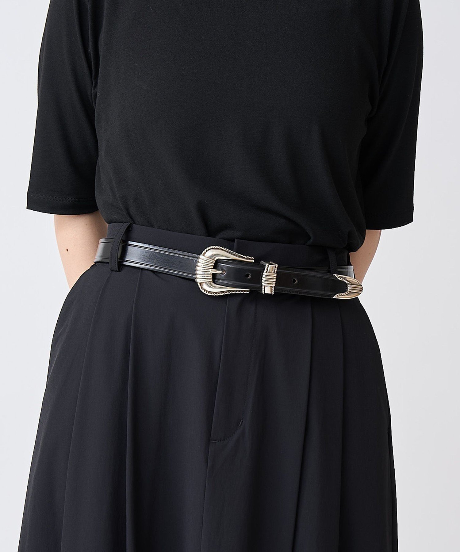 RONEL 【RONEL / WEB限定】TORY LEATHER(トリーレザー) ウエスタンベルト コーエン ファッション雑貨 ベルト ブラック【送料無料】