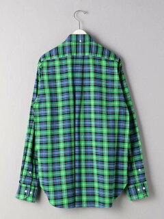 Scye Basics Plaid Buttondown Shirt 5120-31506: Kelly Scye Basics Plaid Buttondown Shirt 5120-31506: Kelly