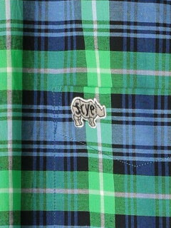 Scye Basics Plaid Buttondown Shirt 5120-31506: Kelly Scye Basics Plaid Buttondown Shirt 5120-31506: Kelly