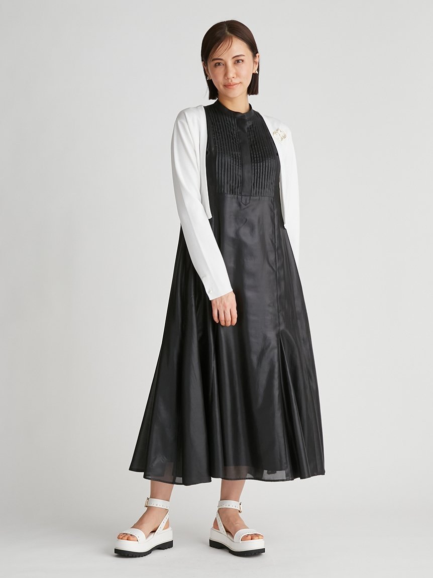 CELFORD シアーノースリーブワンピース セルフォード ワンピース・ドレス その他のワンピース・ドレス ブラック パープル【送料無料】のサムネイル