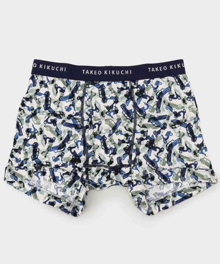 TAKEO KIKUCHI バイシクル柄 ボクサーパンツ タケオキクチ インナー・ルームウェア ボクサーパンツ・トランクス グリーン オレンジのサムネイル