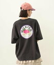 MILKFED. CIRCLE STRAWBERRY LOGO S/S TEE MILKFED. ミルクフェド トップス カットソー・Tシャツ ピンク グレー ホワイト【送料無料】