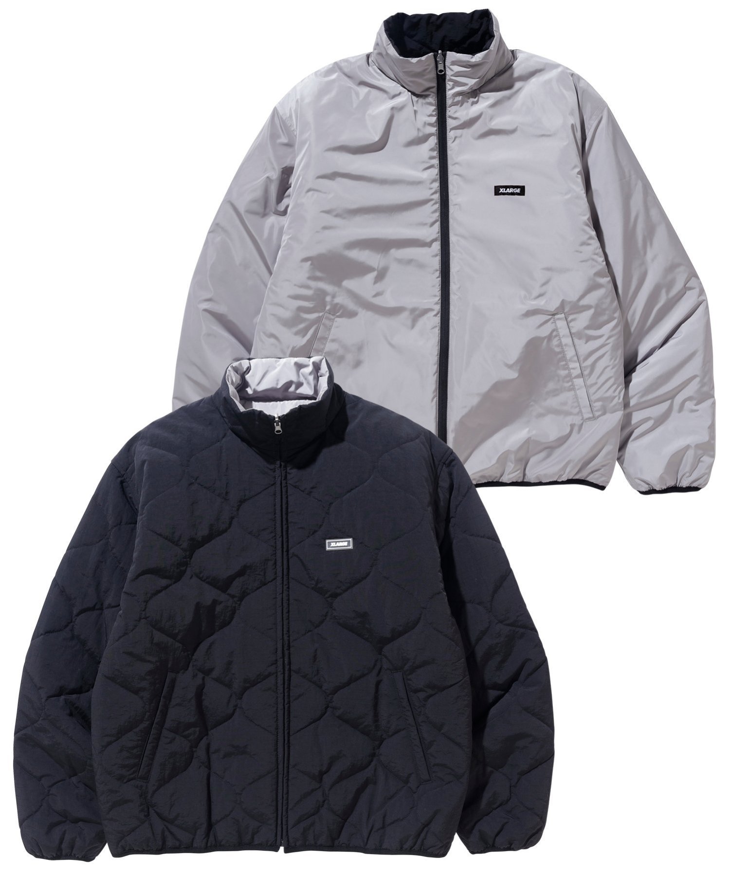 【SALE／30 OFF】XLARGE REVERSIBLE QUILTED JACKET エクストララージ ジャケット アウター ダウンジャケット ダウンベスト ブラック ネイビー カーキ【送料無料】