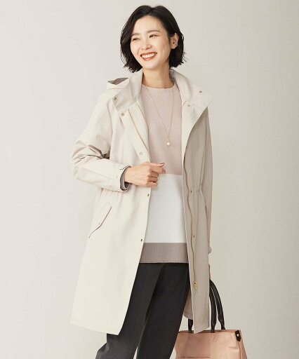 J.PRESS LADIES L VINAジェットオックス フーデッド コート ジェイプレス ジャケット・アウター その他のジャケット・アウター ネイビー ベージュ【送料無料】 J.PRESS LADIES L VINAジェットオックス フーデッド コート ジェイプレス ジャケット・アウター その他のジャケット・アウター ネイビー ベージュ【送料無料】