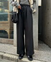 【SALE/10%OFF】CIAOPANIC TYPY ウールライクスラックスイージーパンツ チャオパニックティピー パンツ その他のパンツ ブラック グレー【...