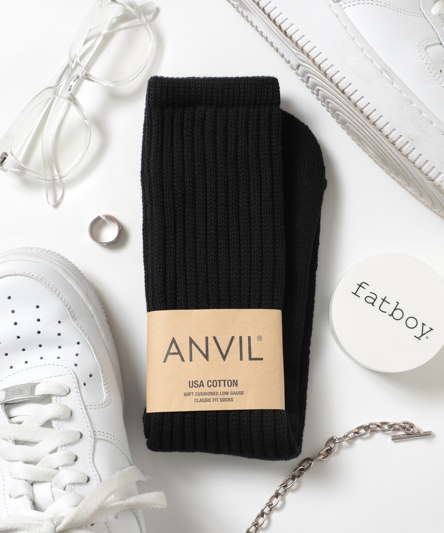 【SALE／48%OFF】ANVIL ANVIL/USAコットンチューブソックス/USA Cotton Tube Socks/AN600 セットアップセブン 靴下・レッグウェア 靴下 ネイビー ブラック ホワイト イエロー