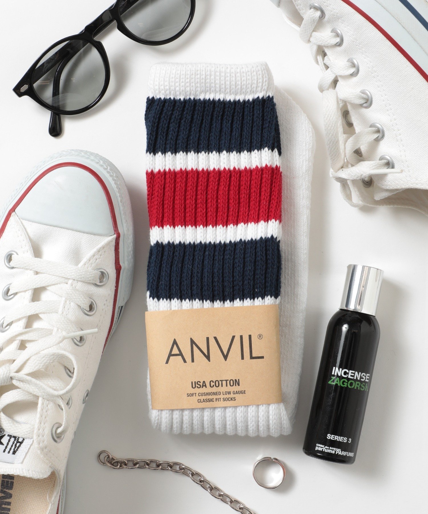 【SALE／48%OFF】ANVIL ANVIL/USAコットンチューブソックス/USA Cotton Tube Socks/AN600 セットアップセブン 靴下・レッグウェア 靴下 ネイビー ブラック ホワイト イエロー