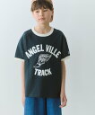 【SALE/50%OFF】UNITED ARROWS green label relaxing 【別注】<RUSSELL ATHLETIC>プリント リンガーTシャツ 140cm-150cm ユナイテッドアローズ グリーンレーベルリラクシング トップス カットソー・Tシャツ ホワイト グレー