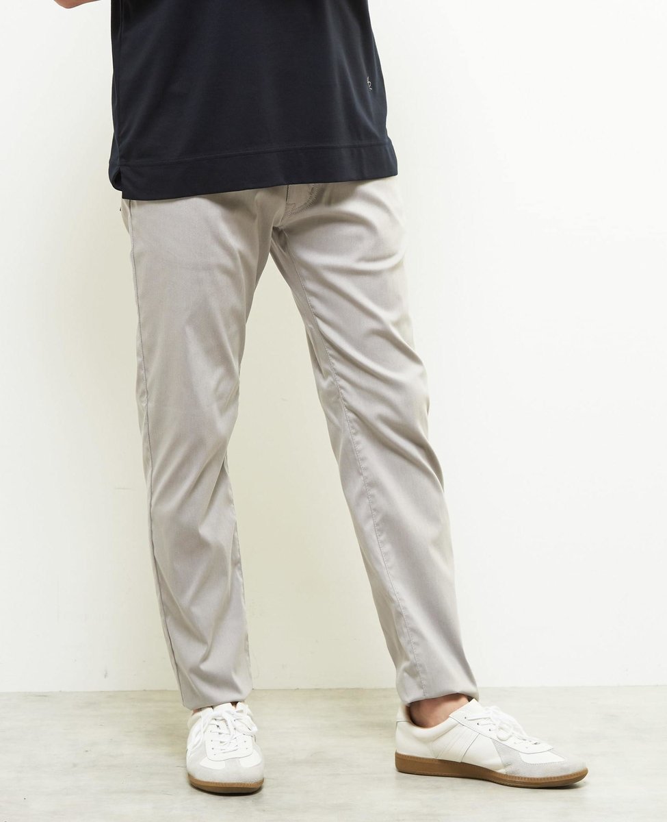 MEN'S MELROSE メランジハイパーストレッチ5ポケットパンツ メンズメルローズ パンツ その他のパンツ ベージュ ブラック ネイビー