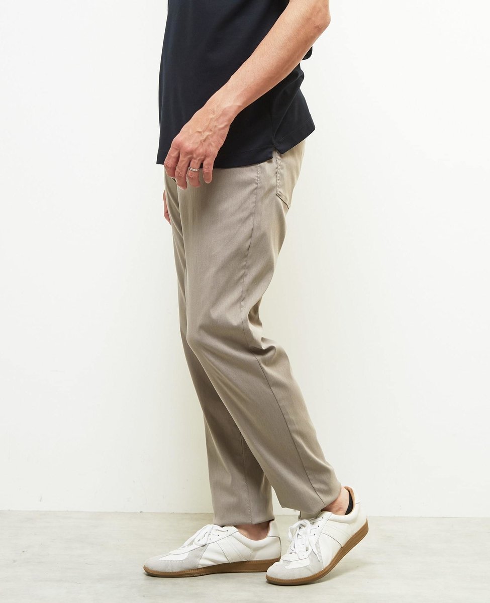 MEN'S MELROSE メランジハイパーストレッチ5ポケットパンツ メンズメルローズ パンツ その他のパンツ ベージュ ブラック ネイビー