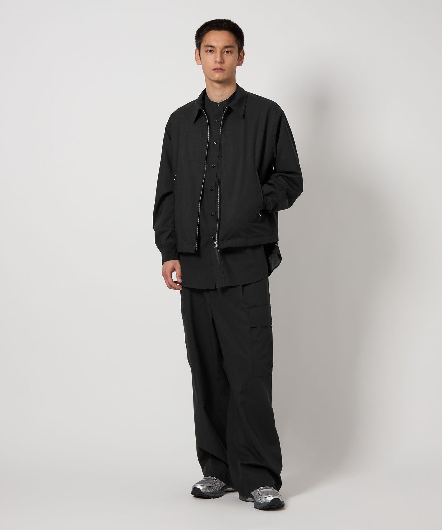 【SALE／50%OFF】UNITED ARROWS & SONS ＜UNITED ARROWS & SONS by MASAKI KAWASE＞ W/N TRO ZIP JACKET/ジャケット ユナイテッドアローズ ジャケット・アウター その他のジャケット・アウター ブラック【送料無料】