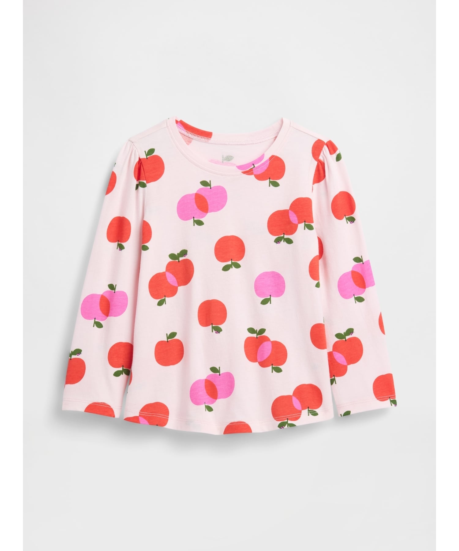 【SALE／30%OFF】GAP (K)babyGap パフスリーブ クルーネックTシャツ ギャップ トップス カットソー・Tシャツ ホワイト パープル ピンク