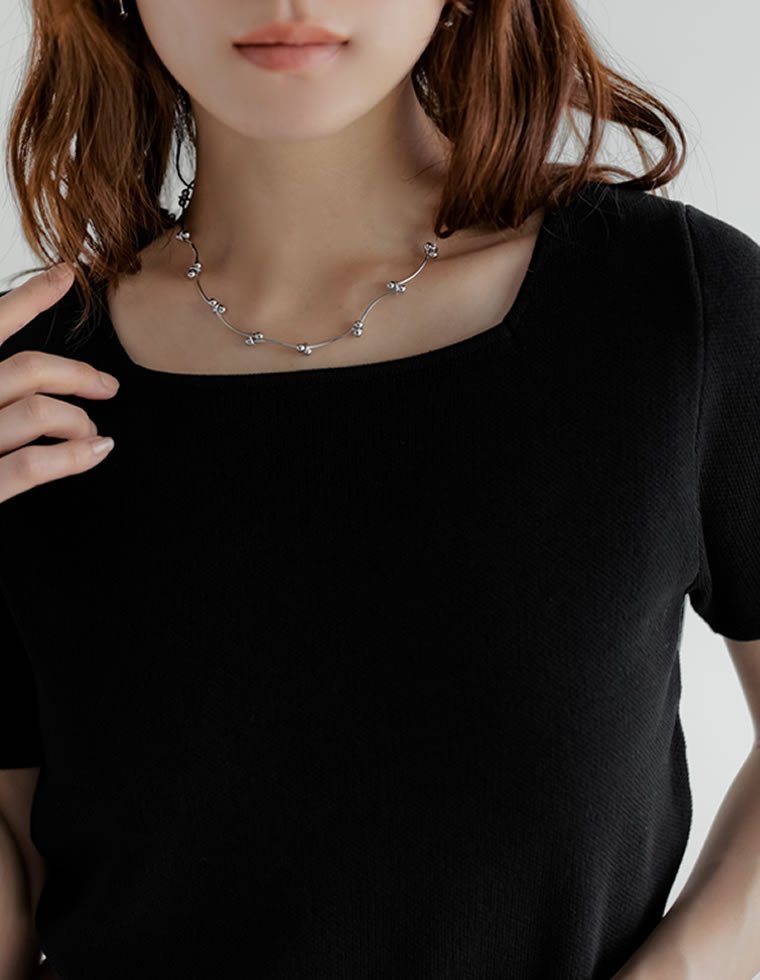 Re:EDIT バーベルチェーンネックレス リエディ アクセサリー・腕時計 ネックレス ゴールド シルバー stylife-15614693 Rakuten Fashion サンプル画像3