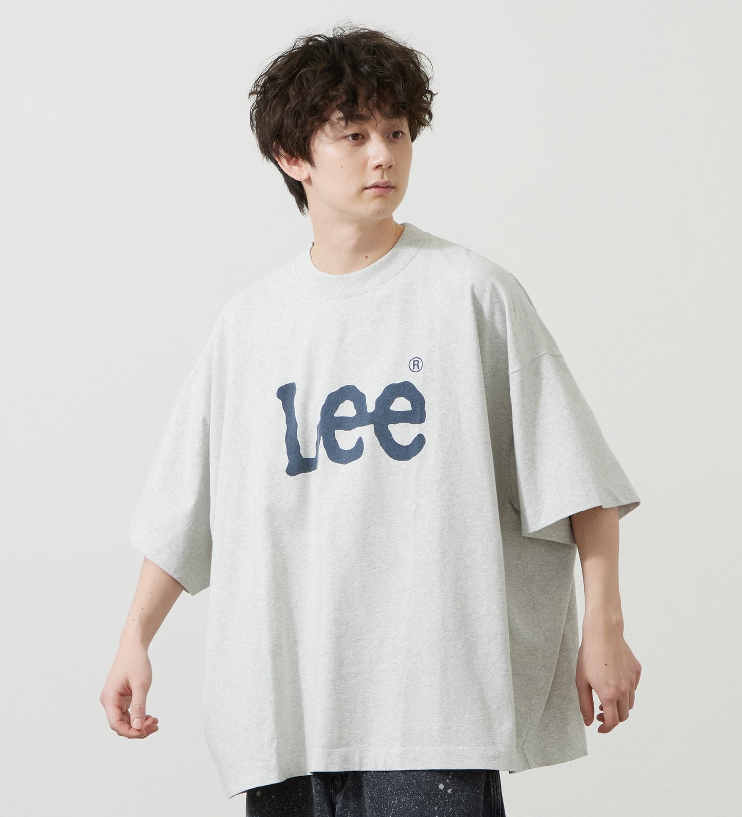 Lee Lee SUPERD SIZED T-SHIRTS ビッグフィット エドウインオンラインモール トップス カットソー・Tシャツ ネイビー グレー【送料無料】