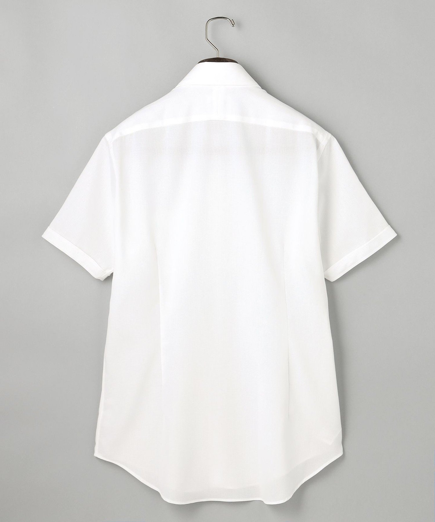 春夏向け/カラミ織【形態安定】SUMMERPREMIUMPLEATS_セミワイドカラー 半袖ドレスシャツ(26年限定モデル) ゴタイリク トップス シャツ・ブラウス ホワイト