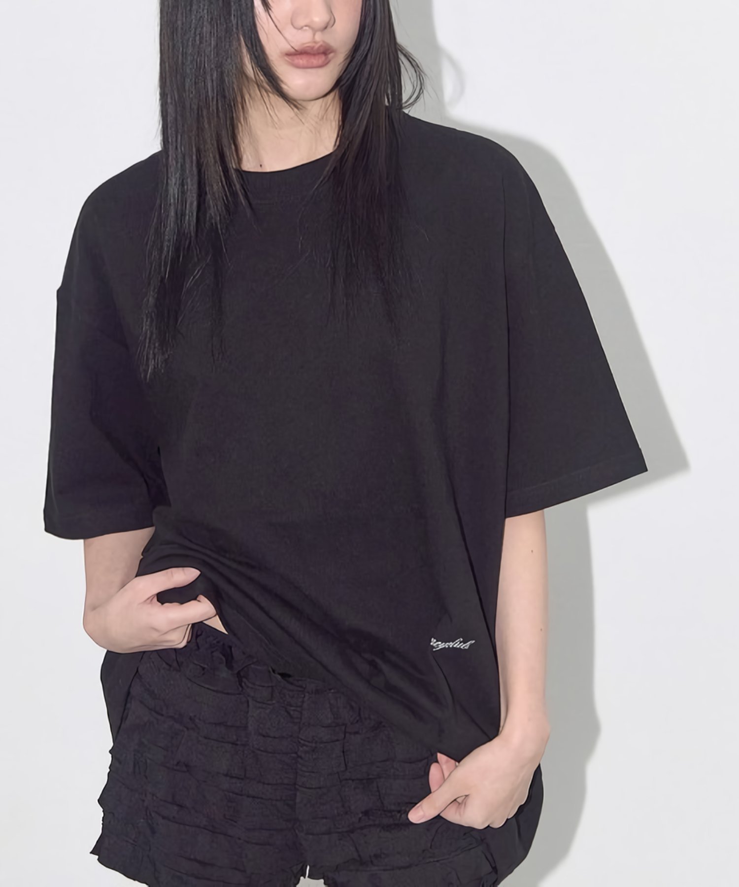 【FANCY CLUB】REBIRTH OF HEAVEN TEE / Tシャツ / 半袖 ネバーマインドザエックスユー／チカシツプラス トップス カットソー・Tシャツ ブラック ホワイト