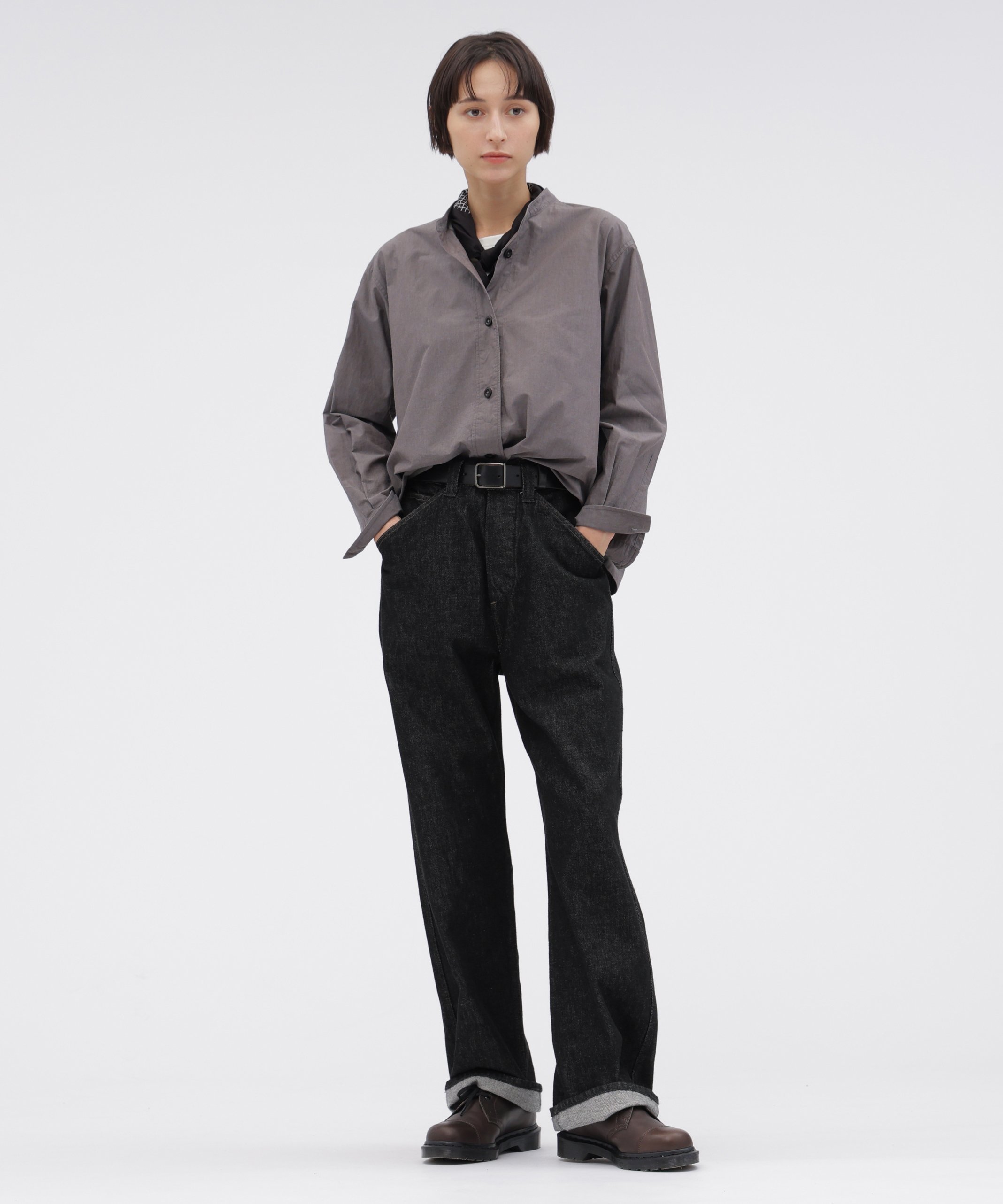 MHL. CANTON BLACK DENIM TROUSERS マーガレット・ハウエル パンツ その他のパンツ ブラック