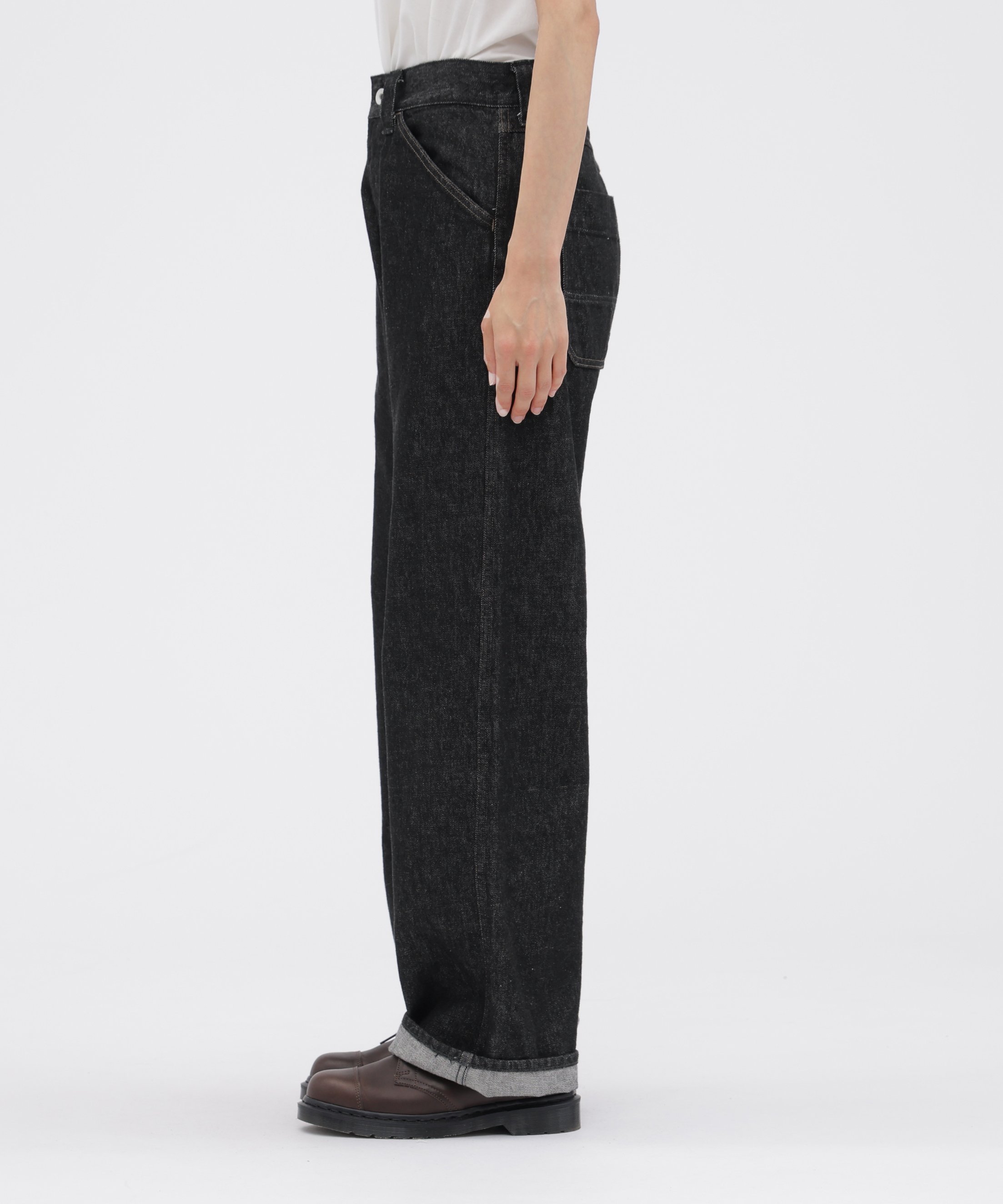 MHL. CANTON BLACK DENIM TROUSERS マーガレット・ハウエル パンツ その他のパンツ ブラック