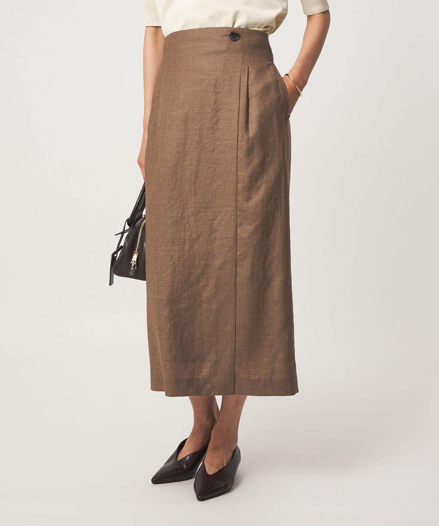 UNITED ARROWS green label relaxing [size SHORTあり]トリアセ スリット タイト スカート UVカット 通気性 ユナイテッドアローズ グリーンレーベルリラクシング スカート ロング・マキシスカート グレー【送料無料】