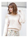 【SALE/50%OFF】dazzlin ケーブルイレギュラーネックプルオーバー ダズリン ニット 長袖ニット ホワイト グレー ブラック グリーン ブラウン ベージュ