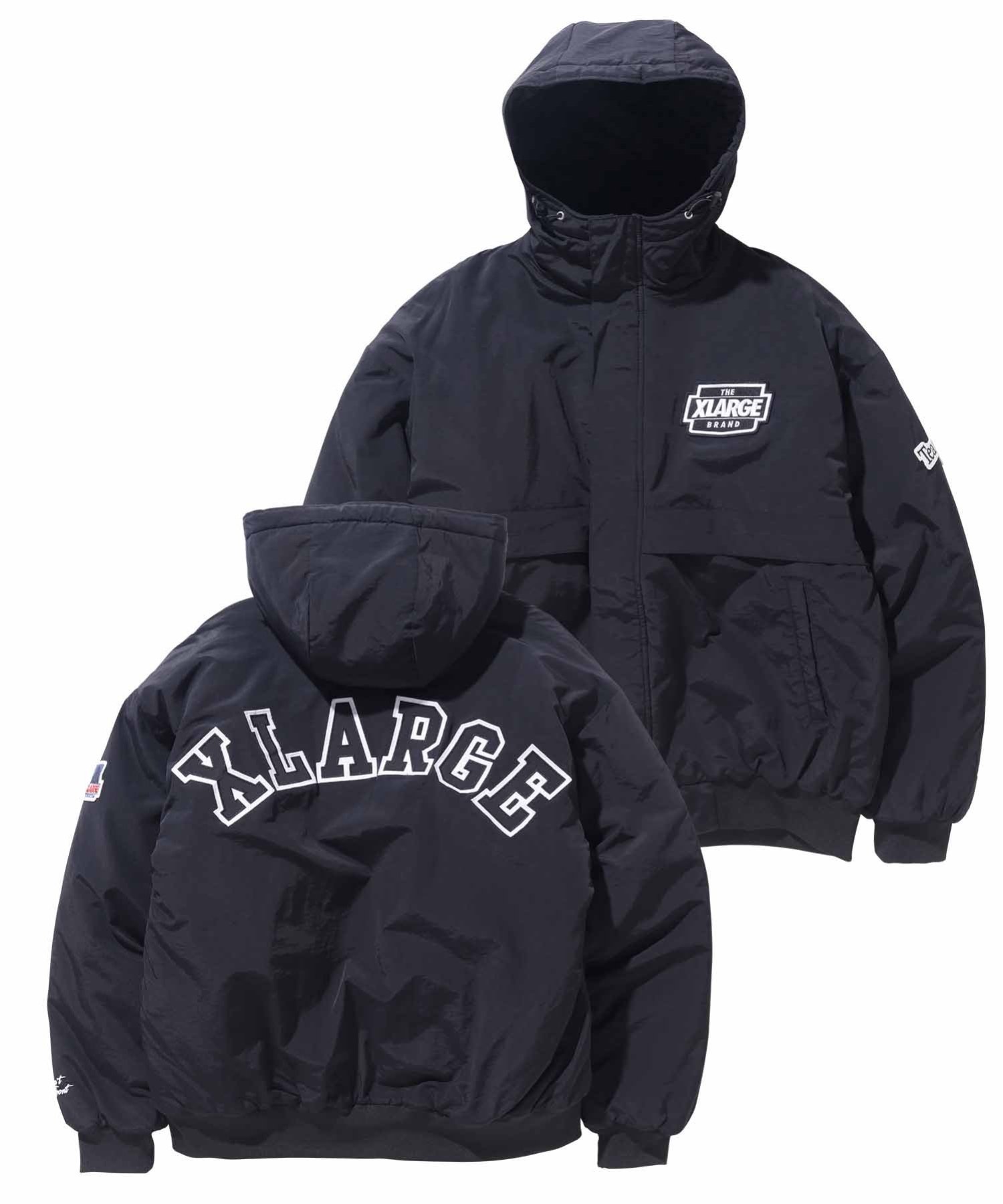 XLARGE NYLON PUFFER JACKET エクストララージ ジャケット アウター ナイロンジャケット ブラック ブラウン グレー カーキ【送料無料】