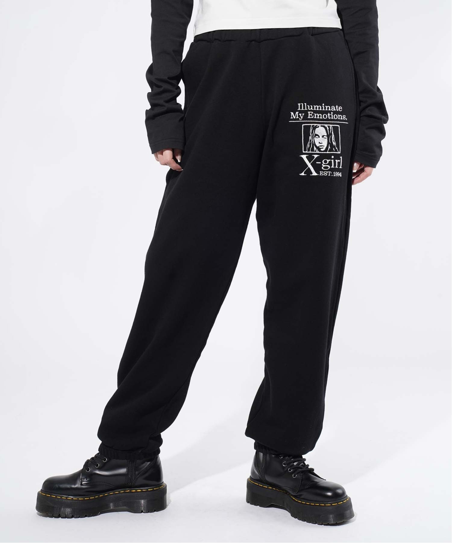 【SALE/30%OFF】X-girl MY EMOTIONS SWEAT PANTS パンツ X-girl エックスガール パンツ ジャージ・スウェットパンツ パープル ホワイト ブラック【送料無料】