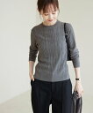 【SALE/50%OFF】ROPE' PICNIC ランダムリブニットプルオーバー ロペピクニック トップス ニット ブラウン ネイビー レッド グレー