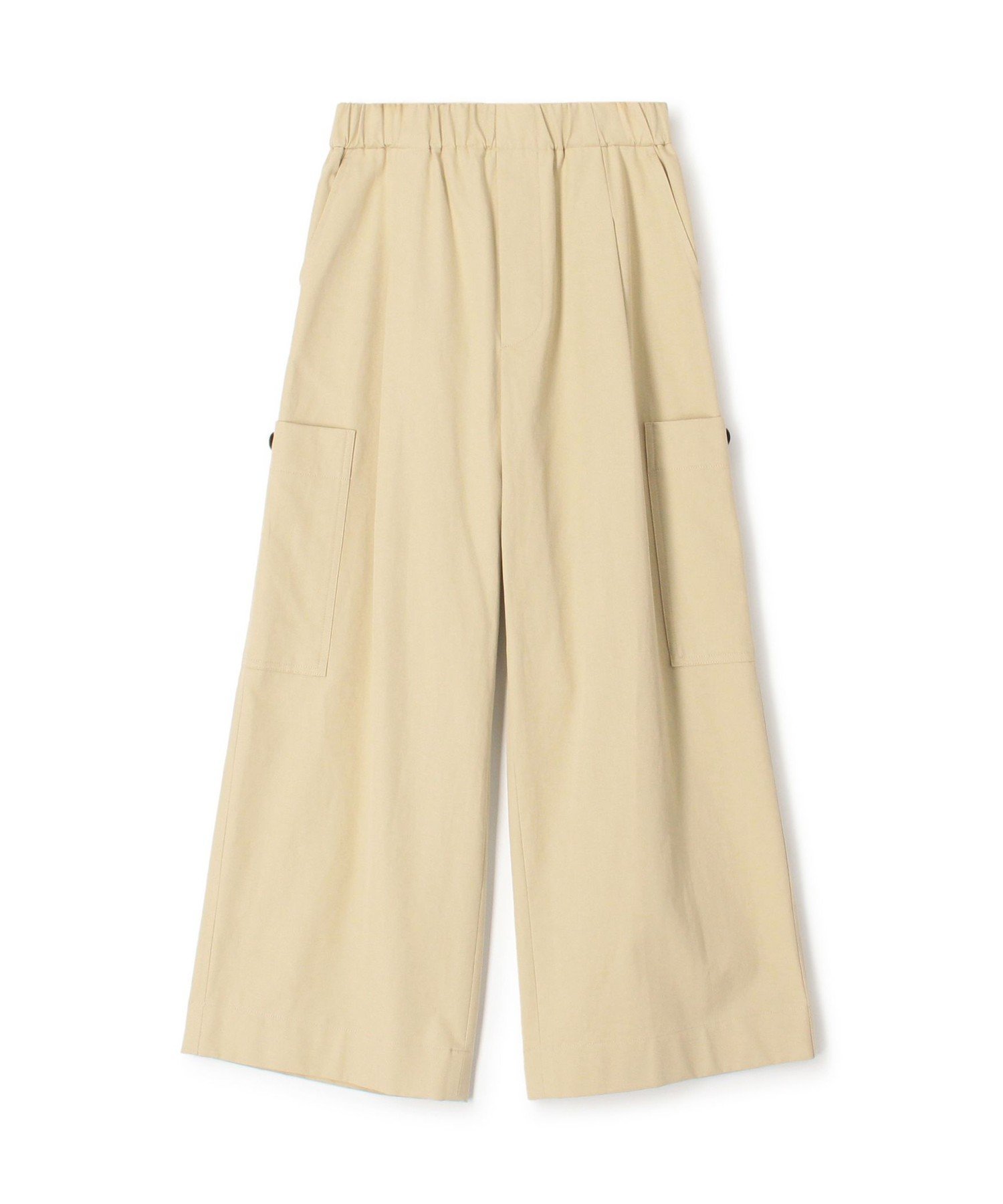 【SALE／50%OFF】GALERIE VIE ノンマーセライズドコットンギャバジン ミリタリーパンツ トゥモローランド パンツ カーゴパンツ ベージュ ホワイト ネイビー【送料無料】