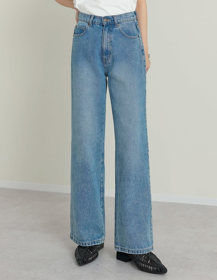 【SALE／15%OFF】Re:EDIT コットンデニムバギーパンツ リエディ パンツ ジーンズ・デニムパンツ ブラック ホワイト ブルー ネイビー【送料無料】 stylife-14906914 Rakuten Fashion サンプル画像3