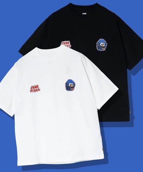 GSC MENS SELECT POLeR/ポーラー MAN WOLF RELAX FIT TEE (MENS) ゴースローキャラバン トップス カットソー・Tシャツ ブラック ホワイト