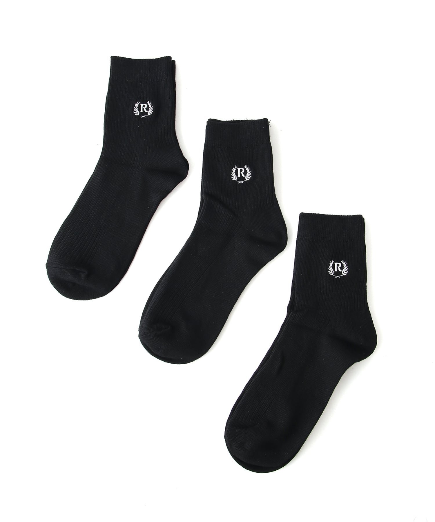 repipi armario repipi armario/(K)13cm丈ソックス3p ニッキー 靴下・レッグウェア 靴下 ネイビー ブラ..