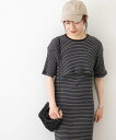 【SALE／40 OFF】Sonny Label キャミセットアンサンブルカットボーダーワンピース サニーレーベル ワンピース ドレス ワンピース ブラック ブラウン【送料無料】